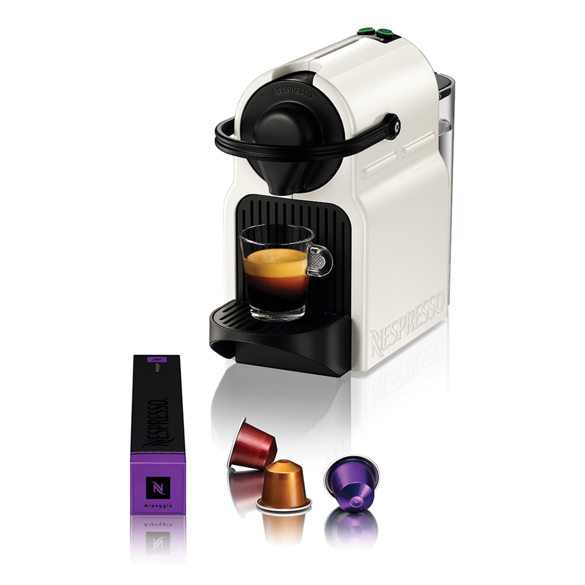 Machine à Café Expresso Inissia Blanche 19 Bars – Cafetière Capsule Compacte XN100110