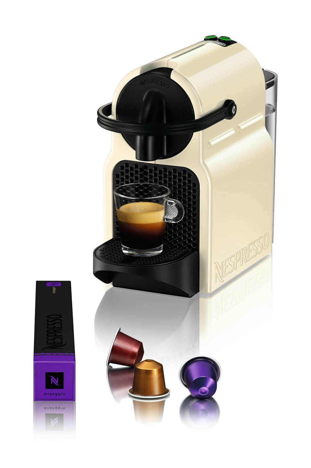 Machine à Café Inissia Crème Vanille 19 Bars + Kit Démarrage – Cafetière Capsule EN80.CW