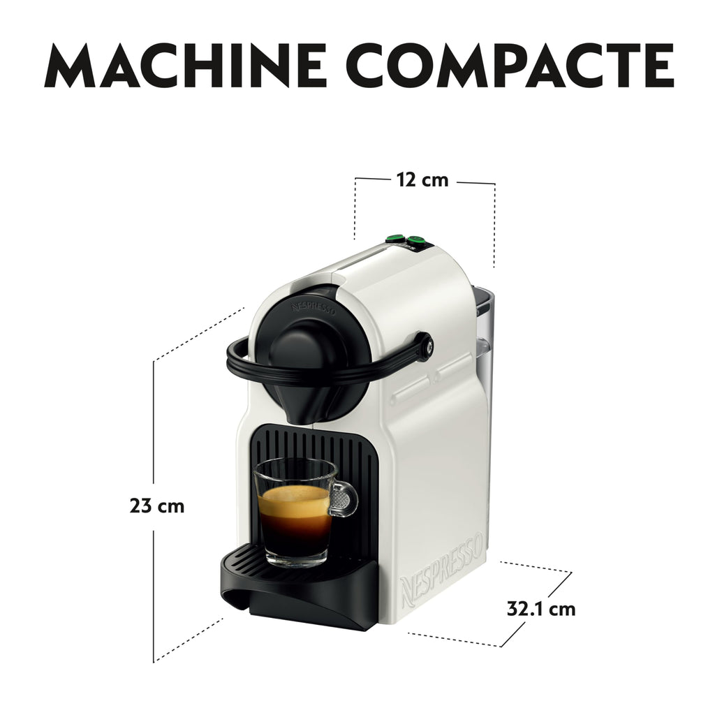 Machine à Café Inissia Blanche 19 Bars + Kit Démarrage – Cafetière Capsule Compacte YY1530FD