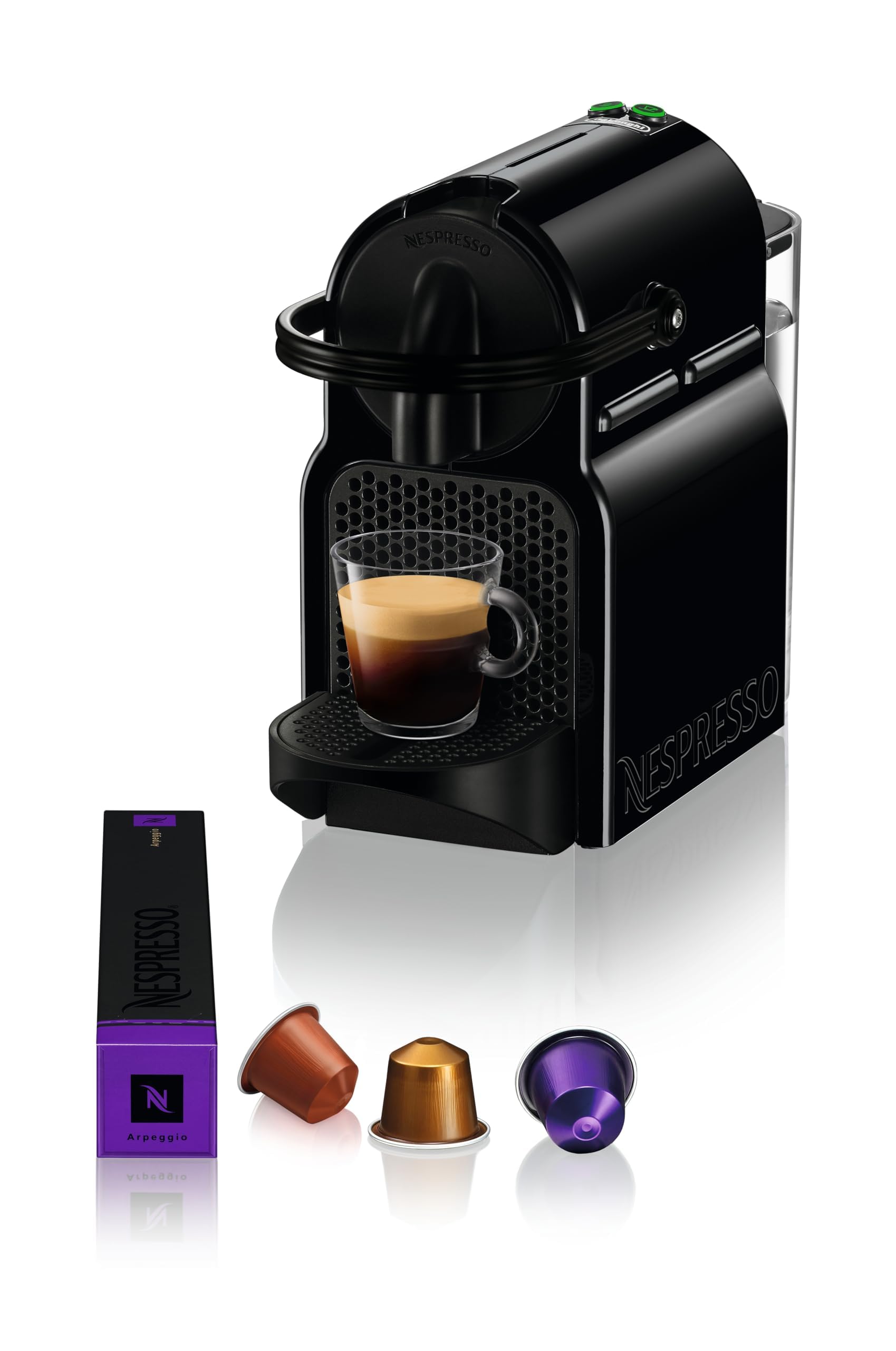 Machine à Café Inissia Noir 19 Bars + Kit Démarrage – Cafetière Capsule Compacte EN80.B